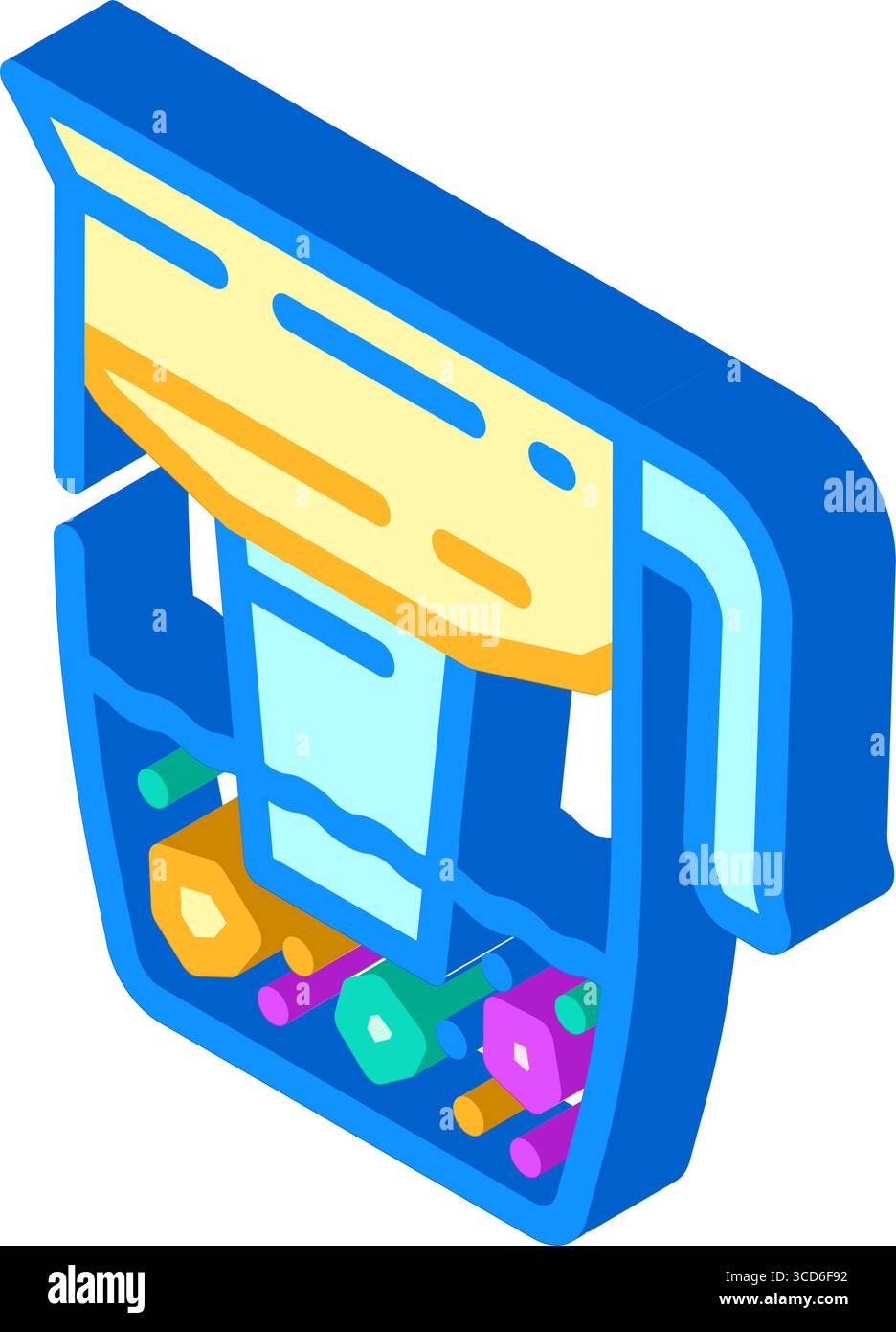 filtered water microplastic isometric icon vector illustration Stock ...
