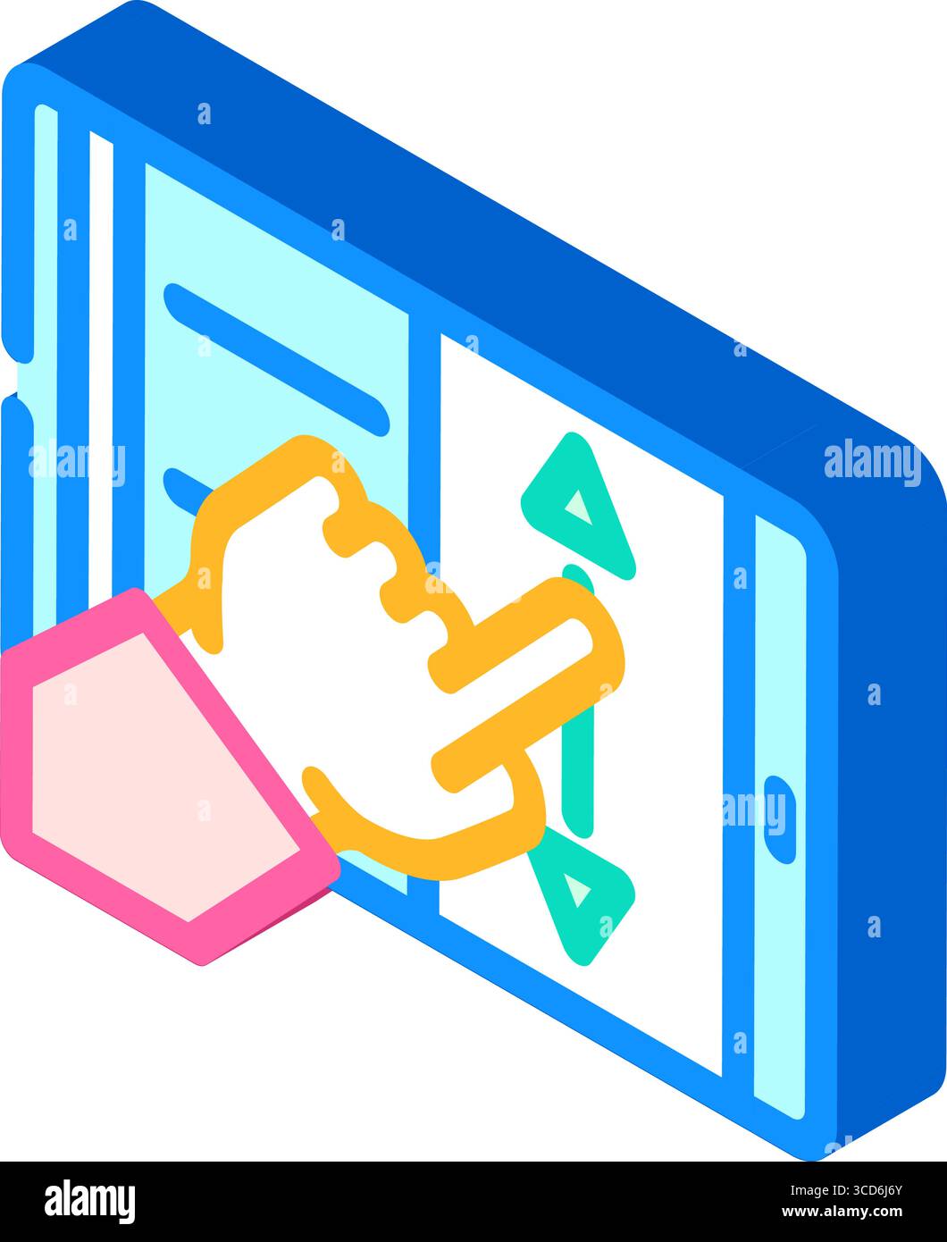 touchscreen control isometric icon vector illustration Stock Vector ...