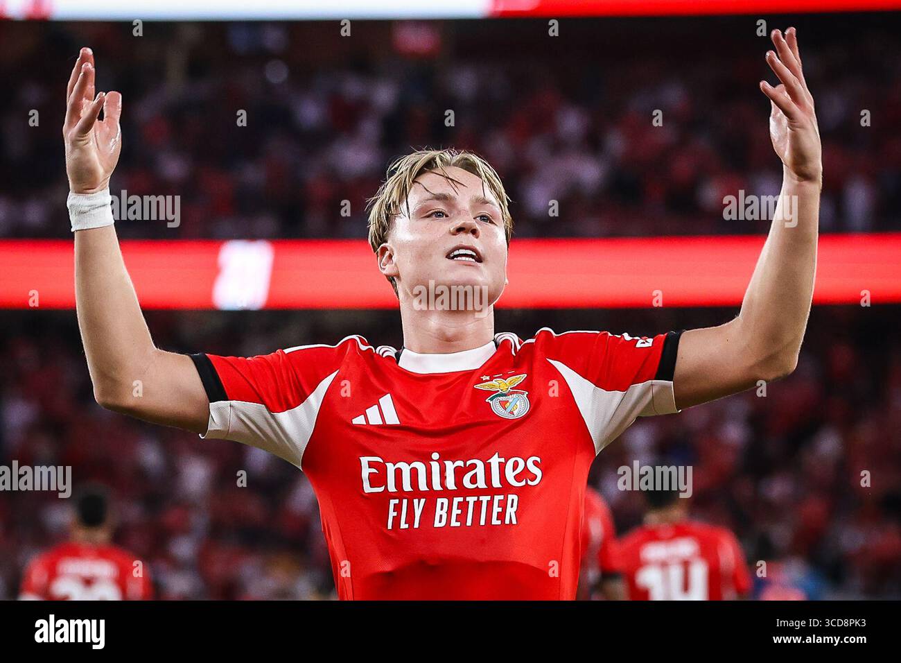 Andreas SCHJELDERUP of Benfica celebrates his goal during the UEFA ...