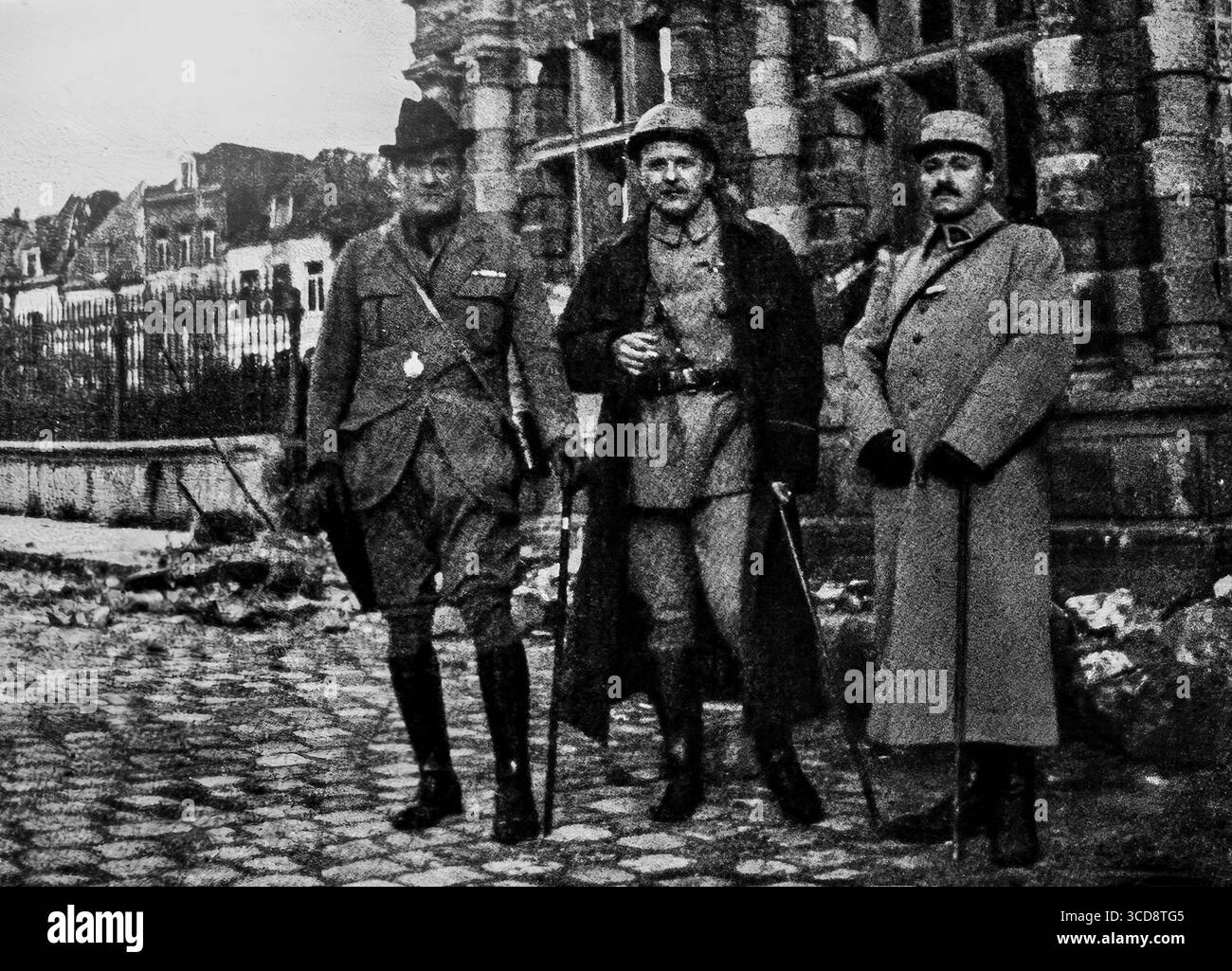 American military officers in world war one Black and White Stock ...