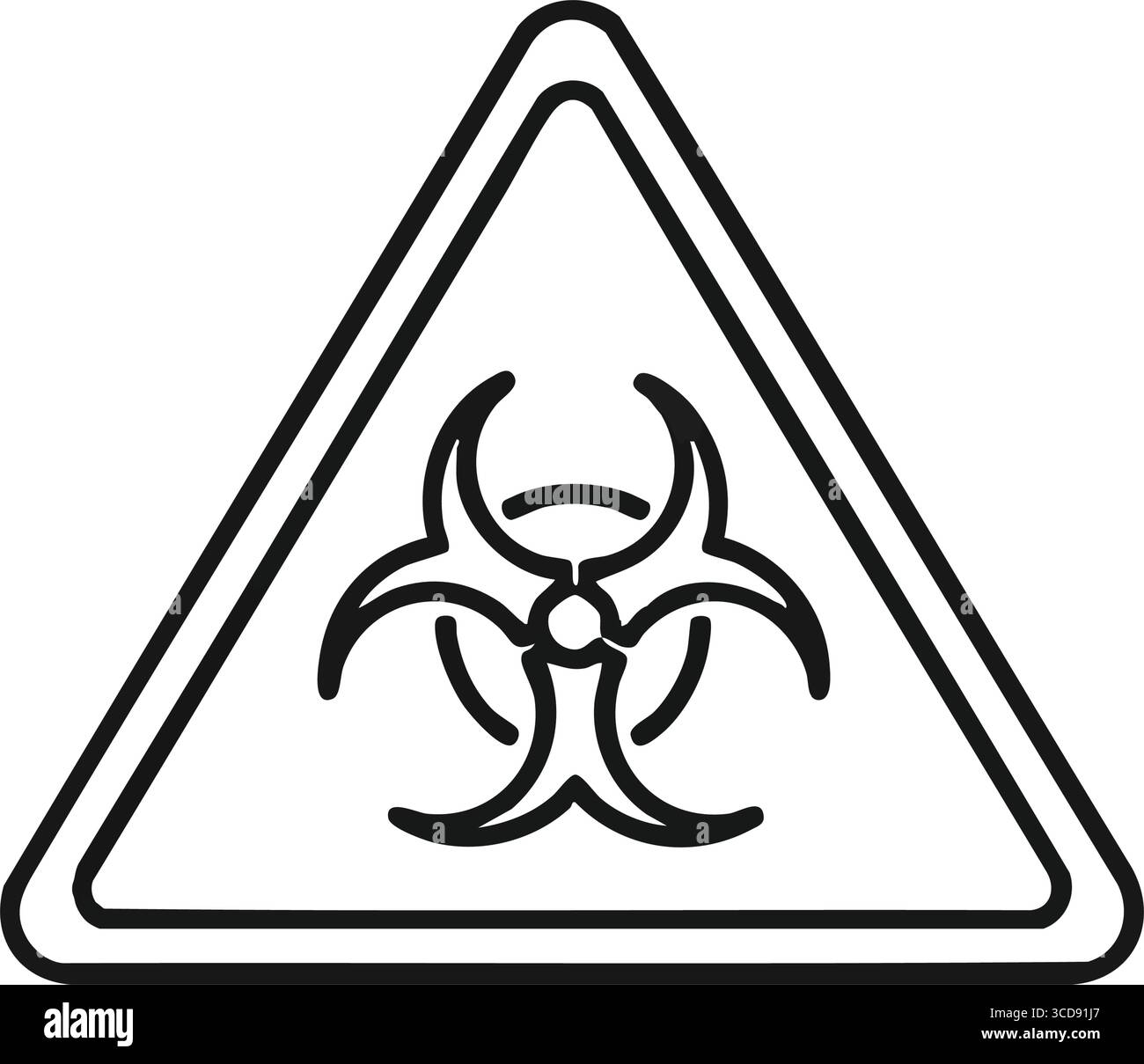 Caution Biohazard Symbol Warning. This distinctive emblem denotes ...
