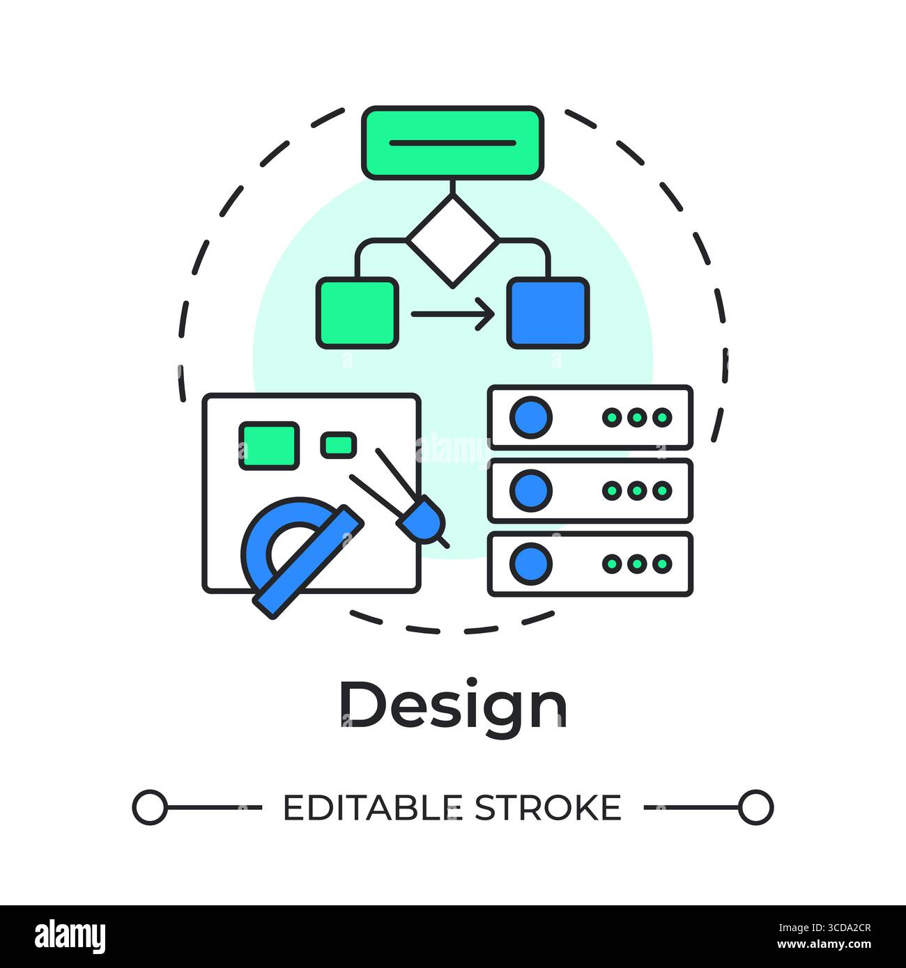 Design multi color concept icon Stock Vector