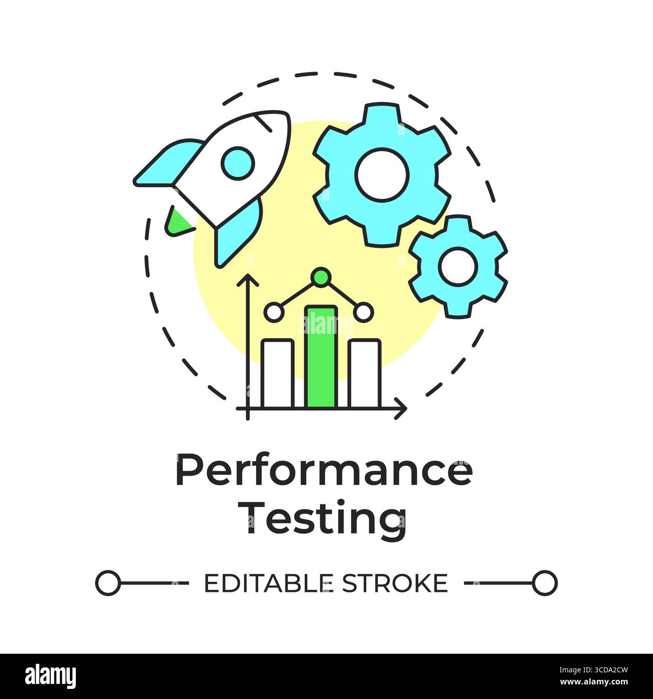Performance testing multi color concept icon Stock Vector Image & Art ...
