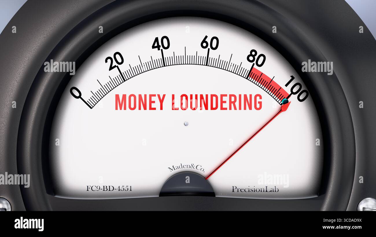Money Loundering that is hitting a full scale, rising values, showing a ...