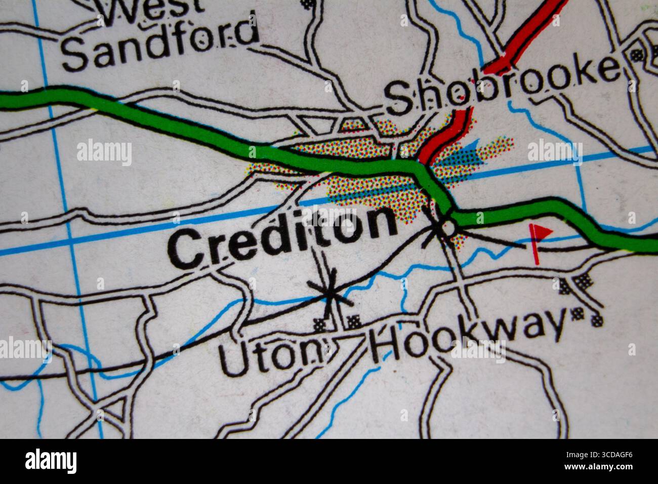 Map of crediton hi-res stock photography and images - Alamy