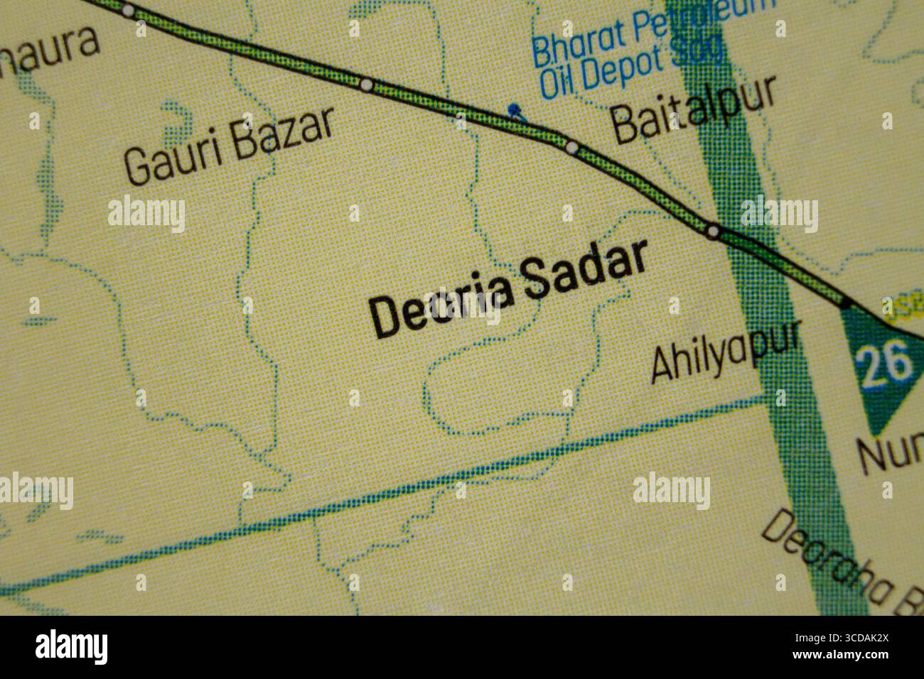 Deoria Sadar - India Railways junction schematic transport map train ...