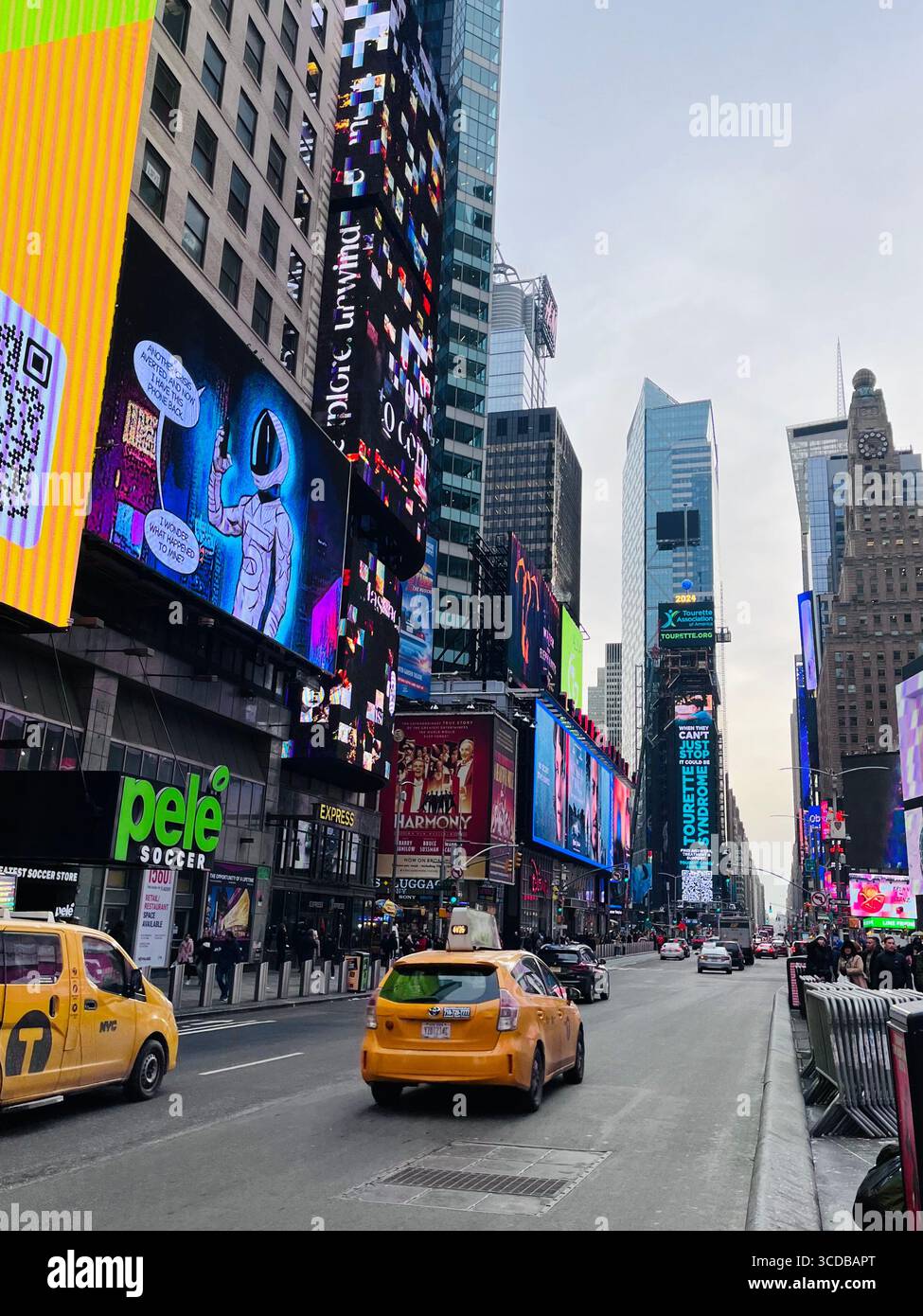 Iconic NYC skyline with towering skyscrapers and crisp winter atmosphere, showcasing Manhattan’s architecture in stunning detail. - Smartphone Captured Stock Image