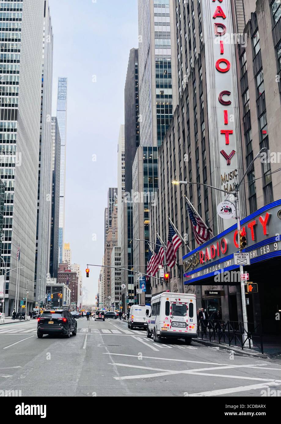 Iconic NYC skyline with towering skyscrapers and crisp winter atmosphere, showcasing Manhattan’s architecture in stunning detail. - Smartphone Captured Stock Image