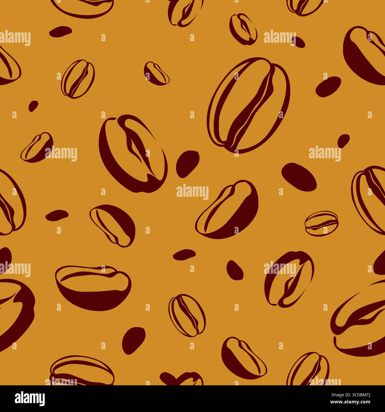 coffee beans pattern. background coffee beans seamless pattern. Stock Vector