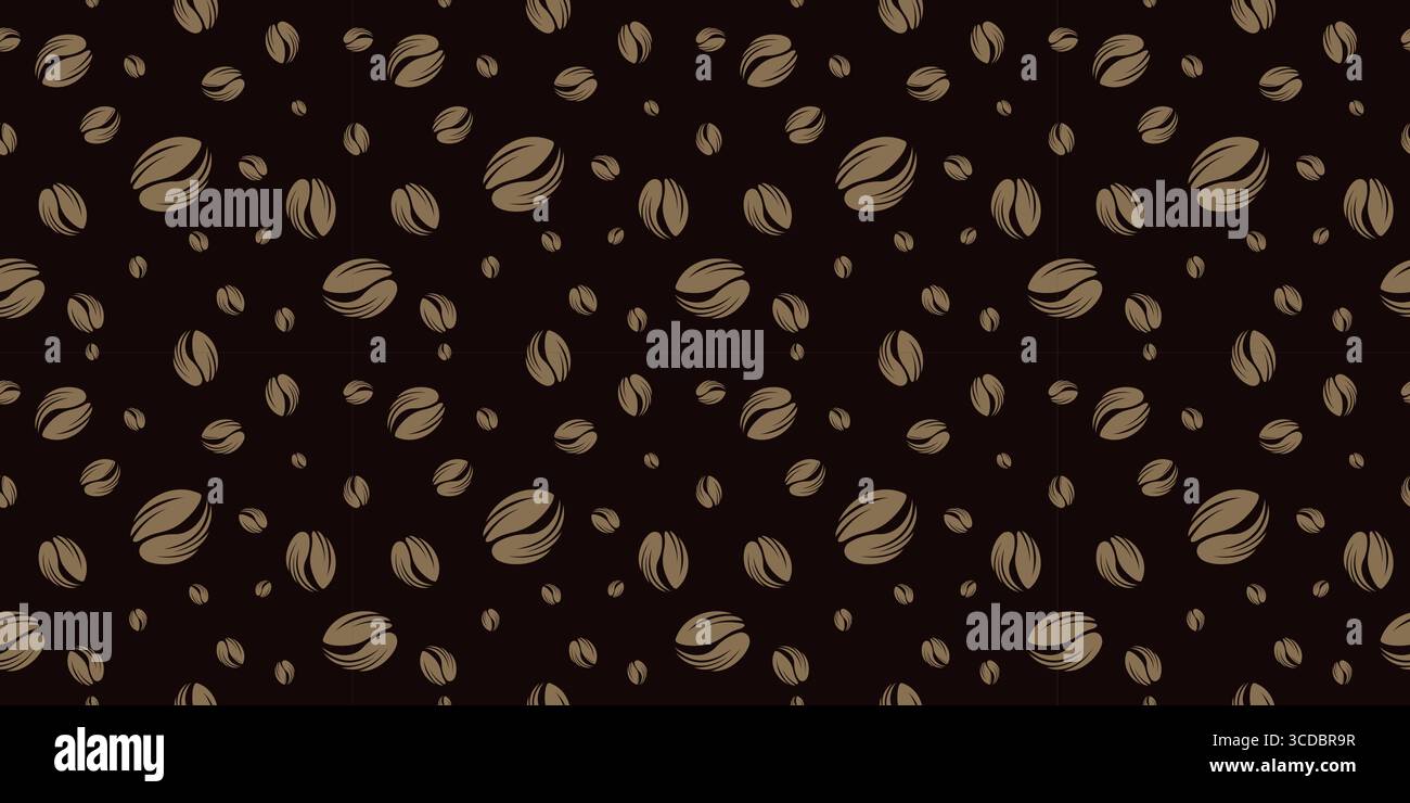 coffee beans abstract seamless pattern. background coffee beans seamless pattern. Seamless Coffee Bean Pattern for packaging Stock Vector