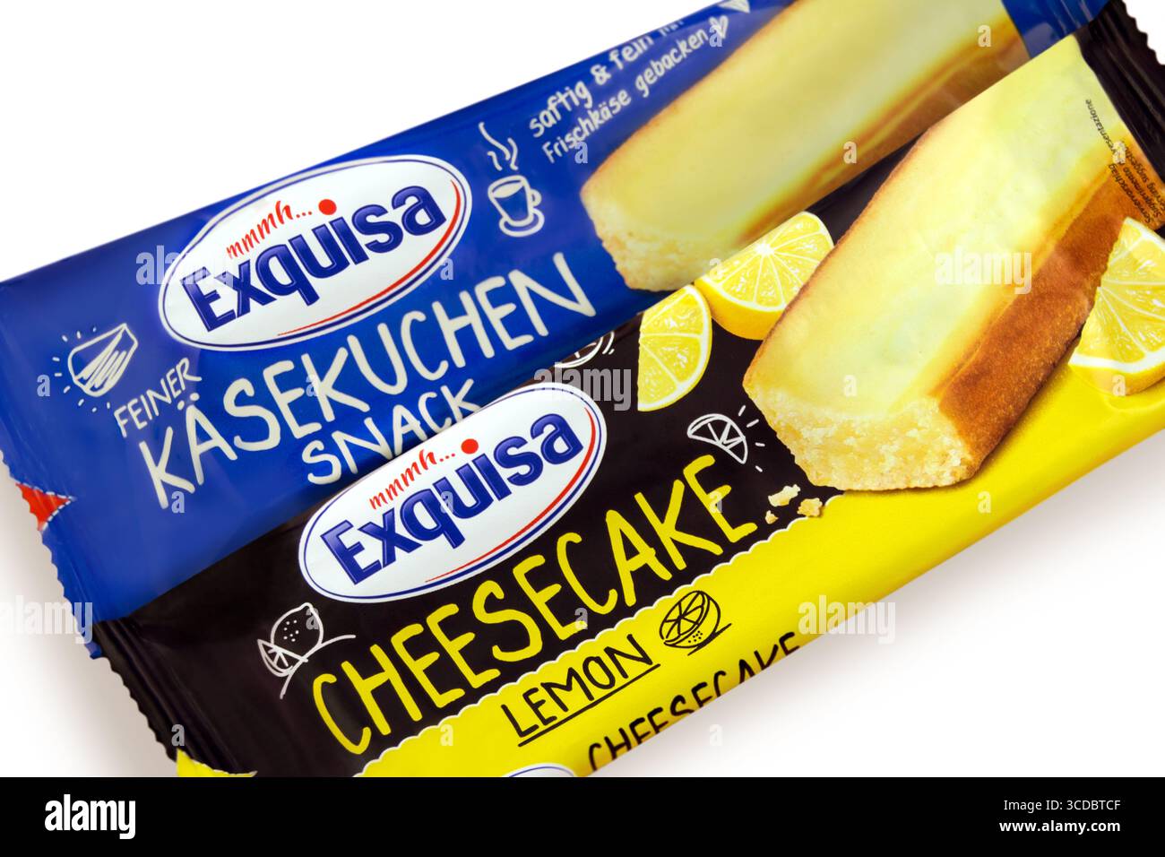 Exquisa Käsekuchen Snack und Cheesecake Lemon Stock Photo