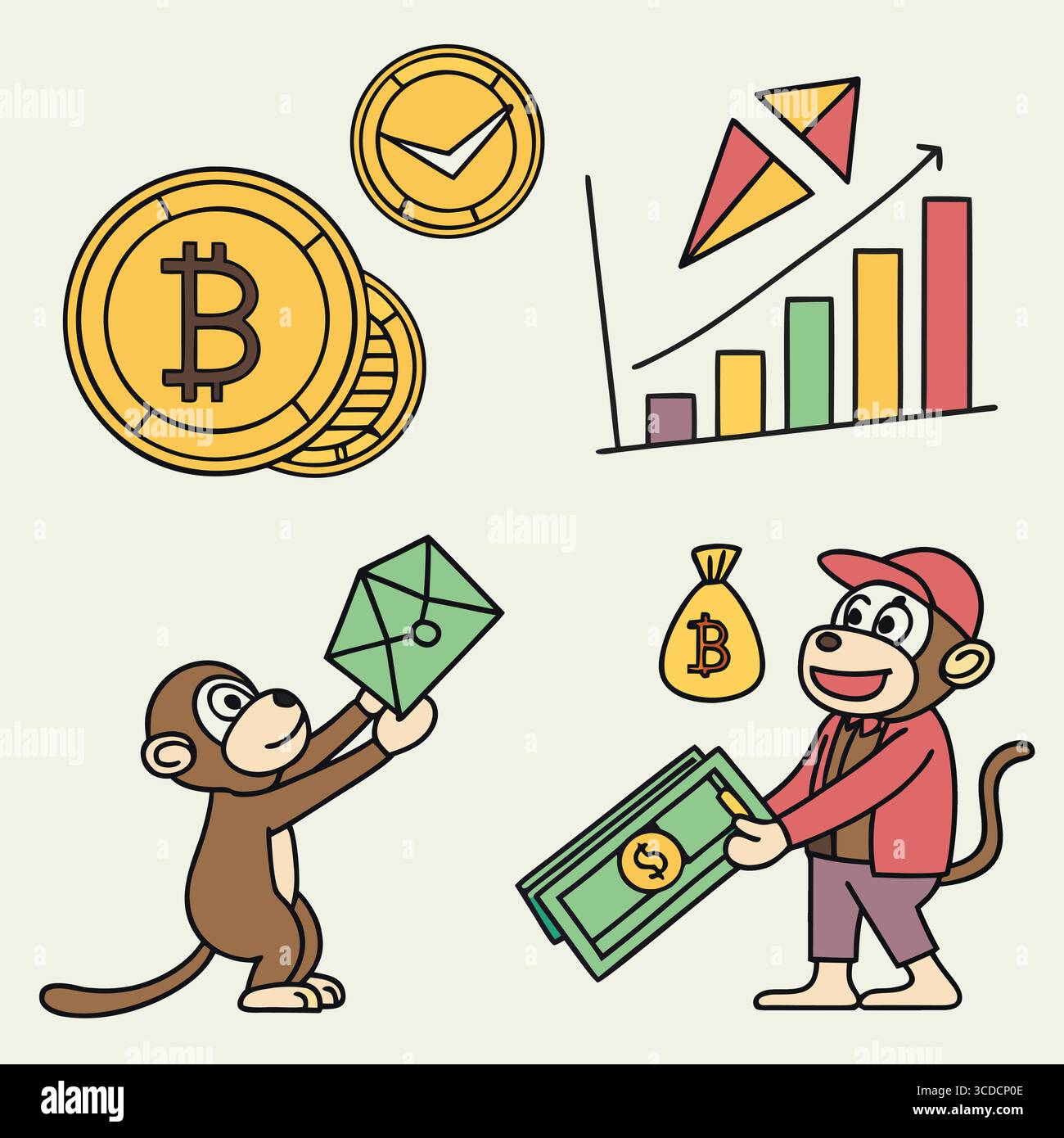 Creative Vector Illustrations, Flat Design Graphics, and Modern Digital Art Stock Vector