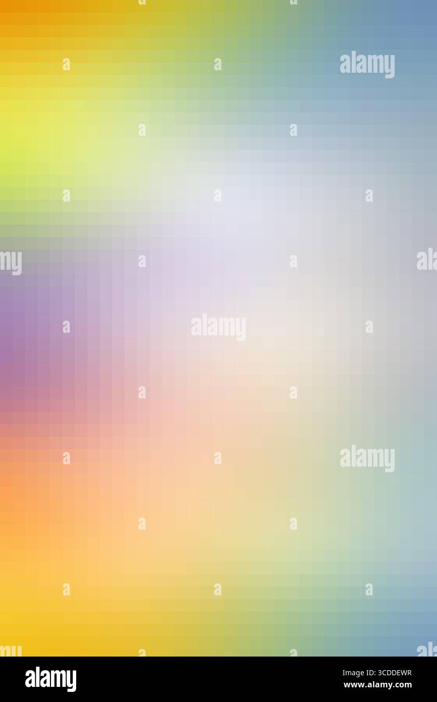 Pastel rainbow yellow blue gradient background. Various stripes, blurred Stock Photo