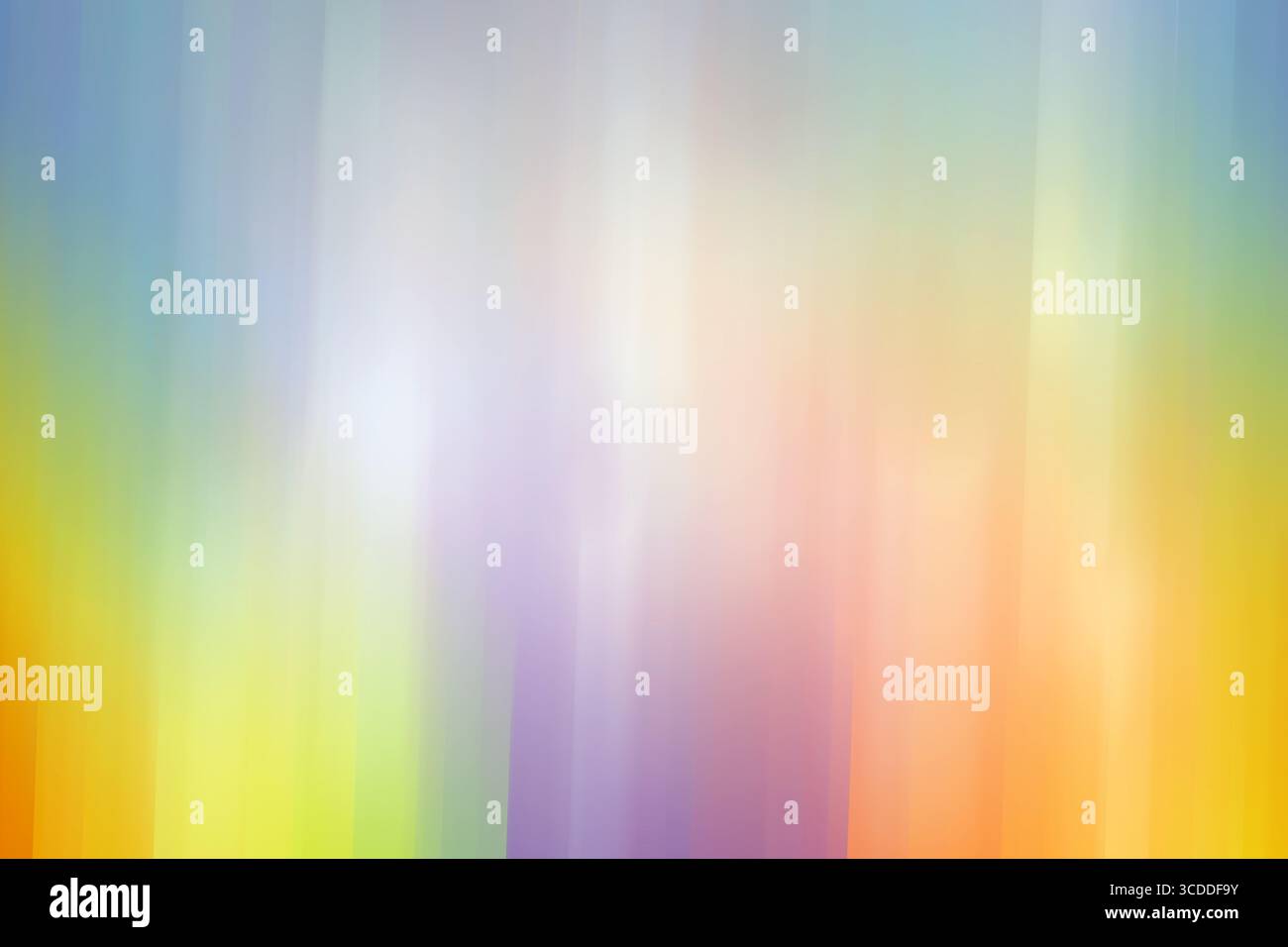 Pastel rainbow yellow blue gradient background. Various stripes, blurred Stock Photo