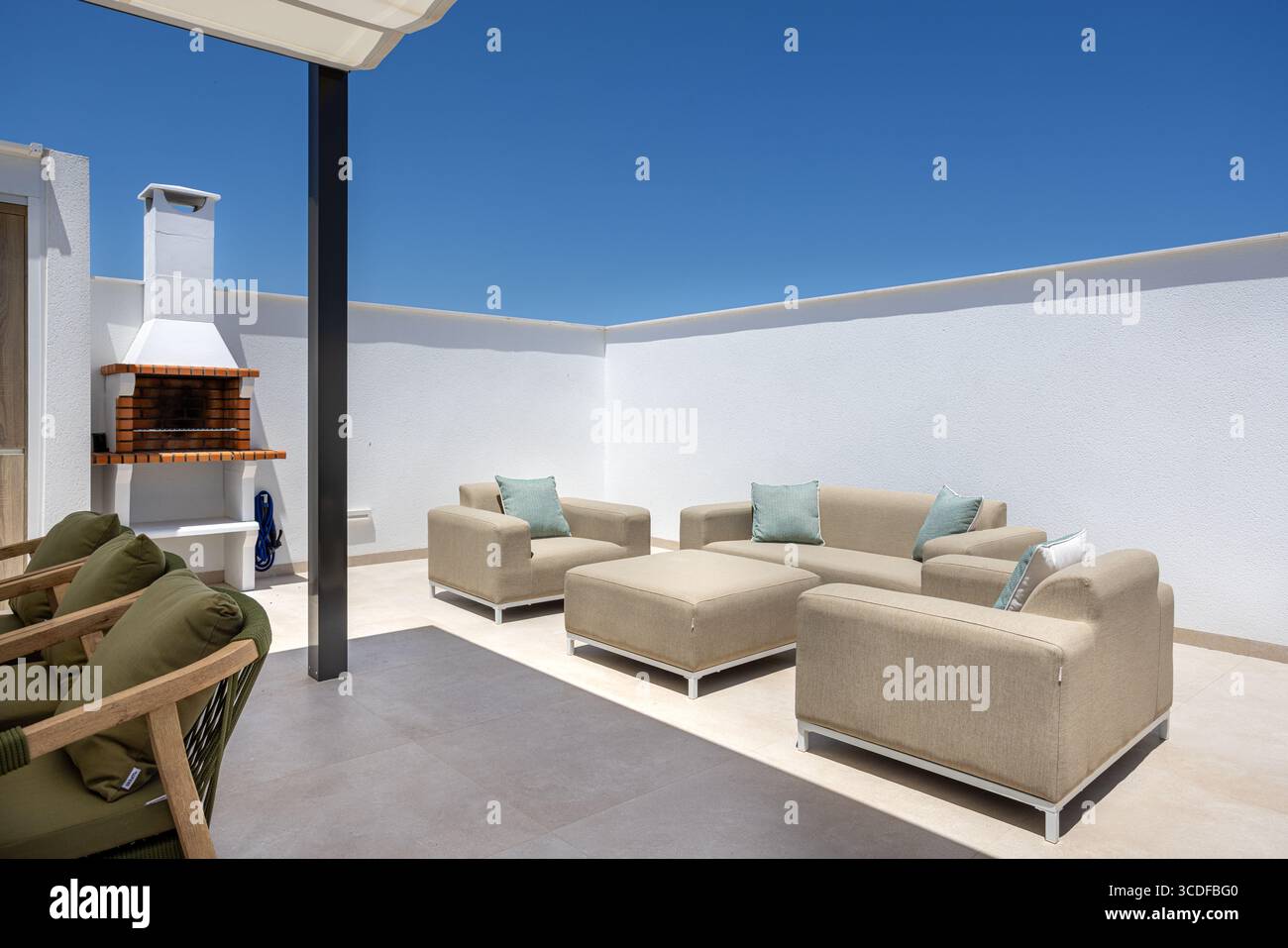 Spacious Rooftop Spacious rooftop terrace featuring lounge chairs, a built-in barbecue ...
