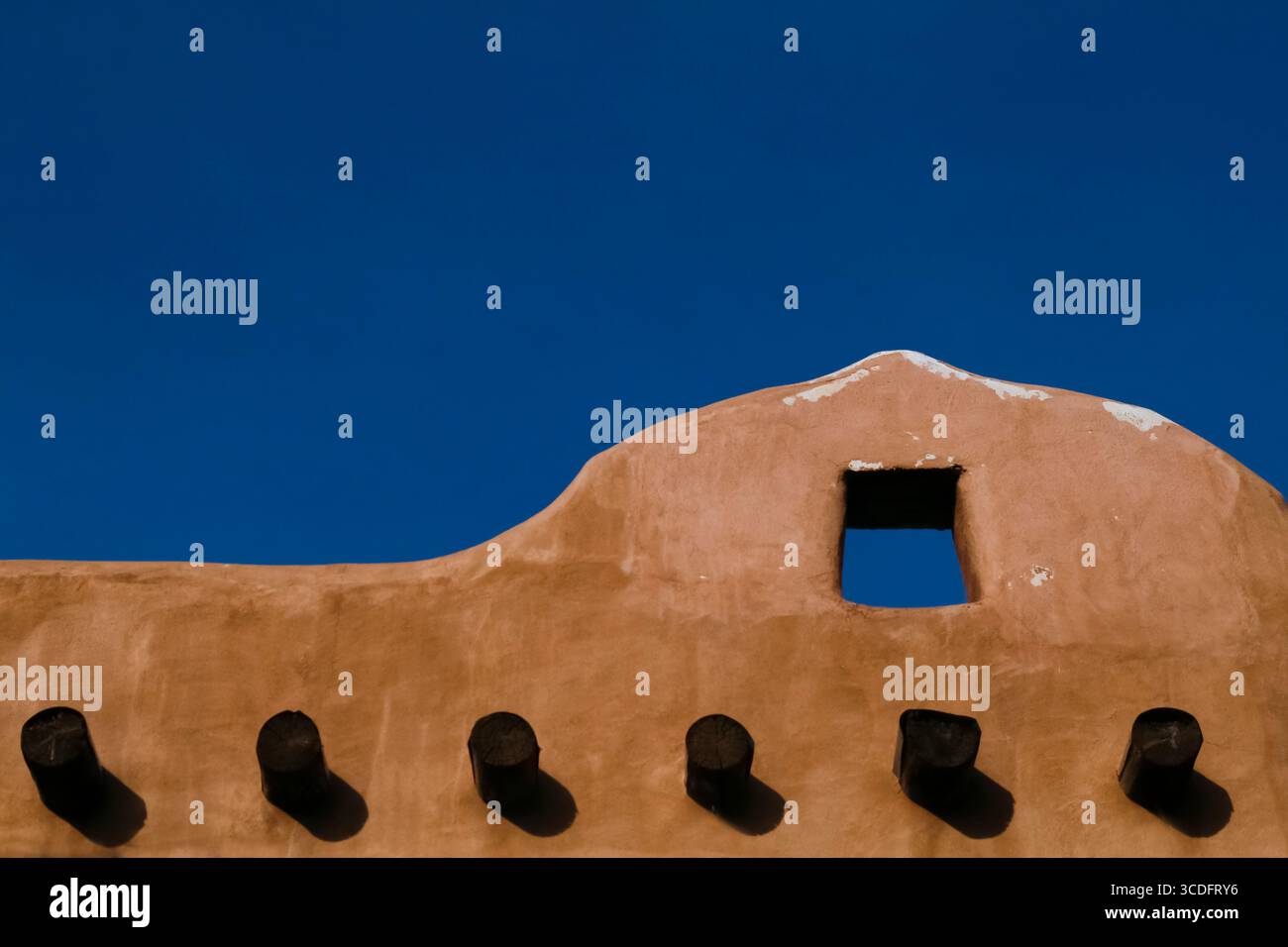 Small Adobe Structure Taos, New Mexico, United States. Adobe structure with protruding vigas ...