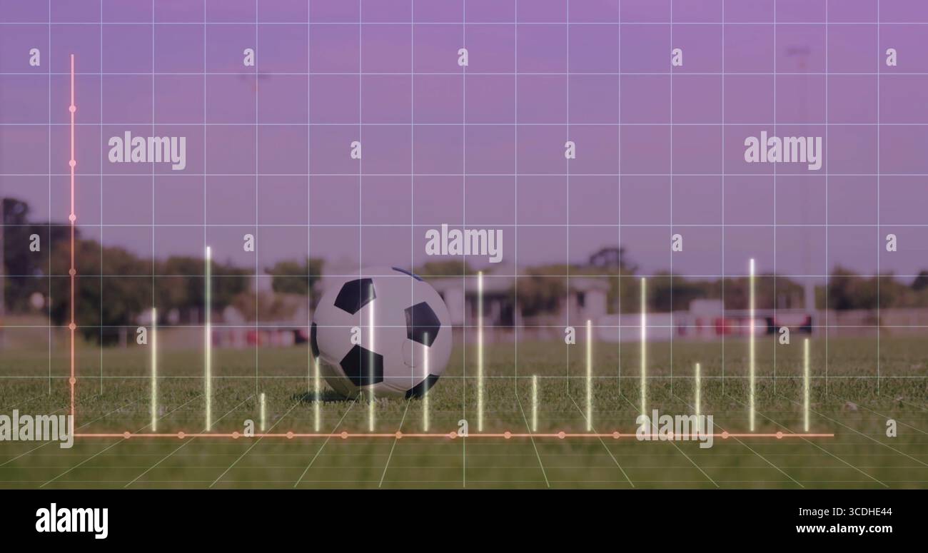 Sports data overlay green graph hi-res stock photography and images - Alamy