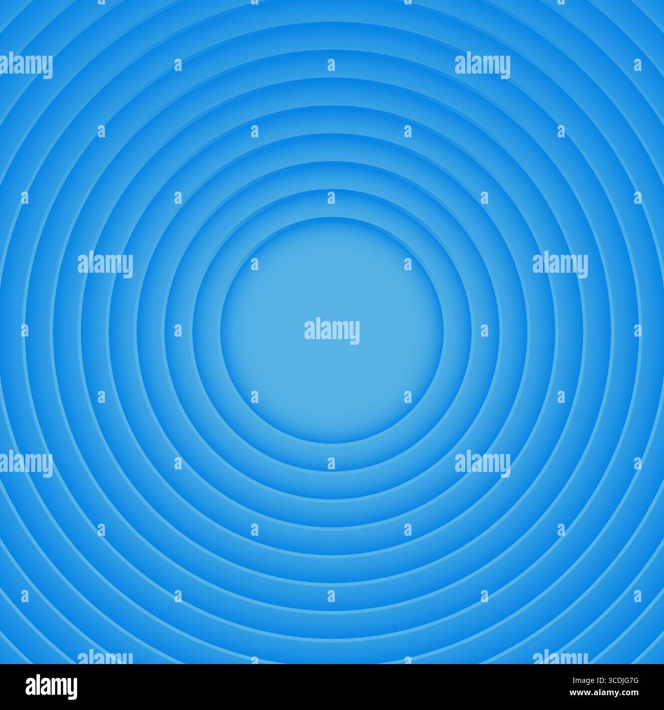 Abstract vector circles hole layers illusion on blue background Stock Vector