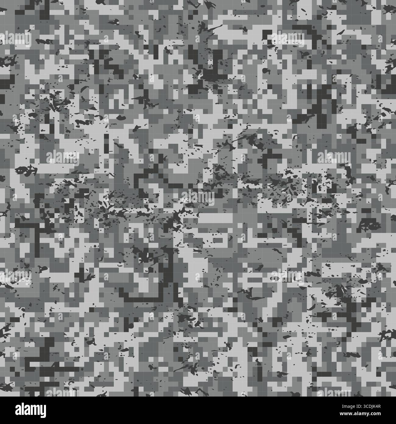 Pixel camouflage gray seamless pattern graphic grunge Stock Vector