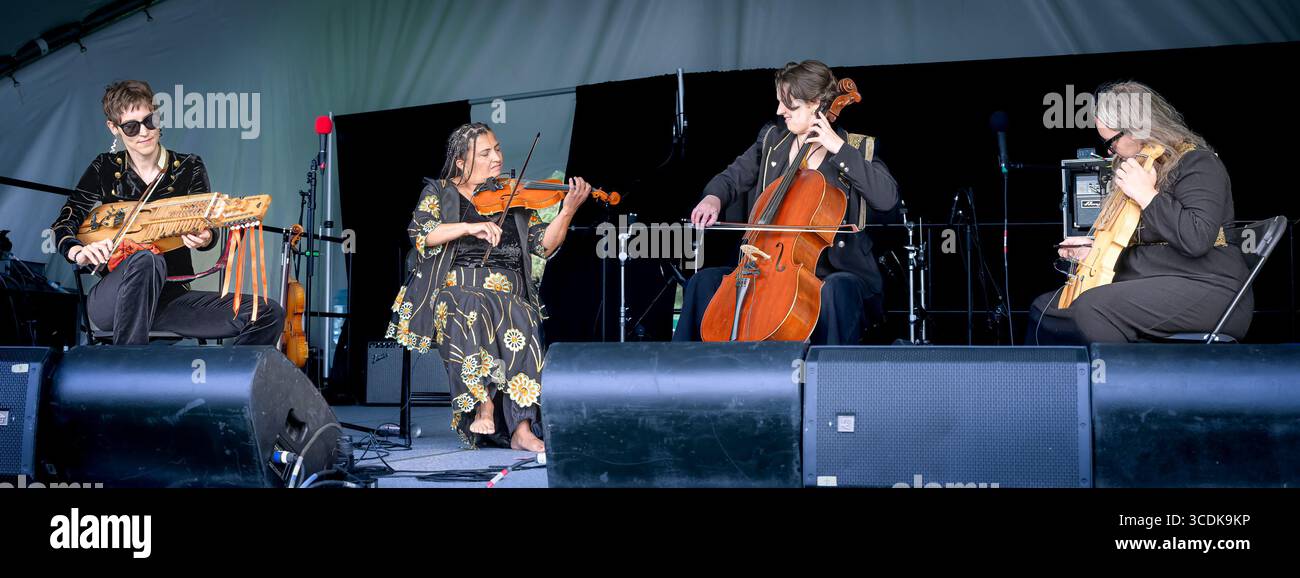 String quartet, Medusa, Canmore Folk Music Festival Stock Photo