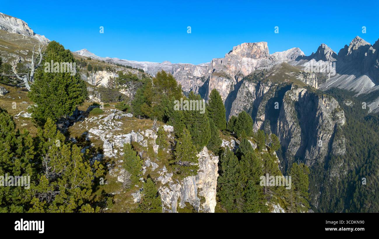 Aerial view of Italian Alps mountains in Dolomites Stock Photo - Alamy