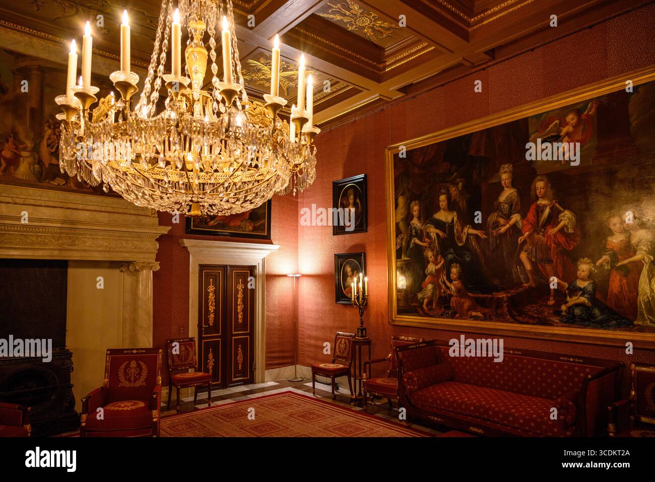 Interior of the Royal Palace of Amsterdam, official reception palace of Dutch King Willem-Alexander, open to visitors from June to October, in Amsterd Stock Photo