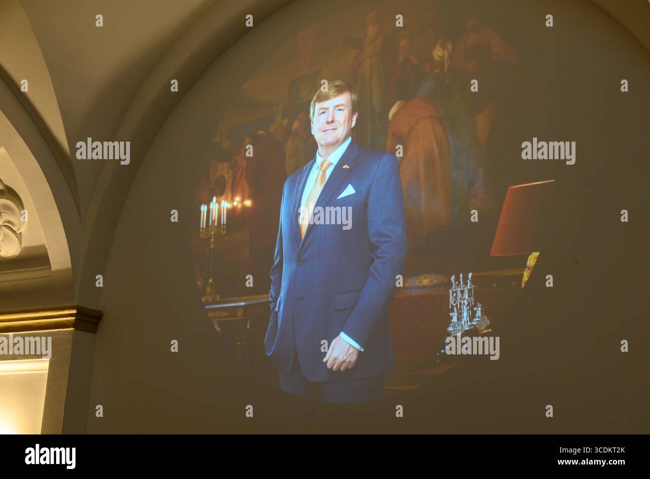 Interior of the Royal Palace of Amsterdam, official reception palace of Dutch King Willem-Alexander, open to visitors from June to October, in Amsterd Stock Photo