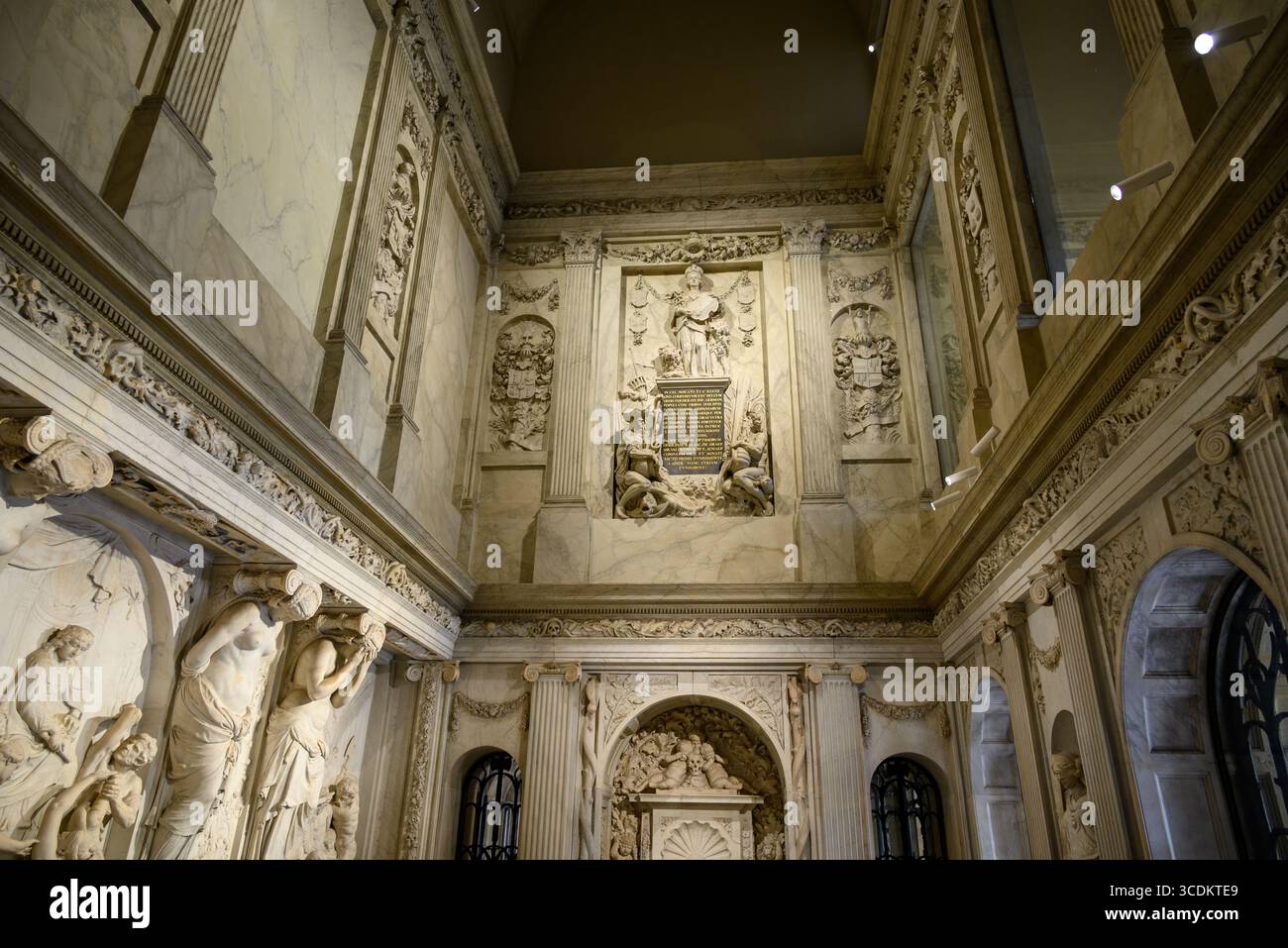 Interior of the Royal Palace of Amsterdam, official reception palace of Dutch King Willem-Alexander, open to visitors from June to October, in Amsterd Stock Photo