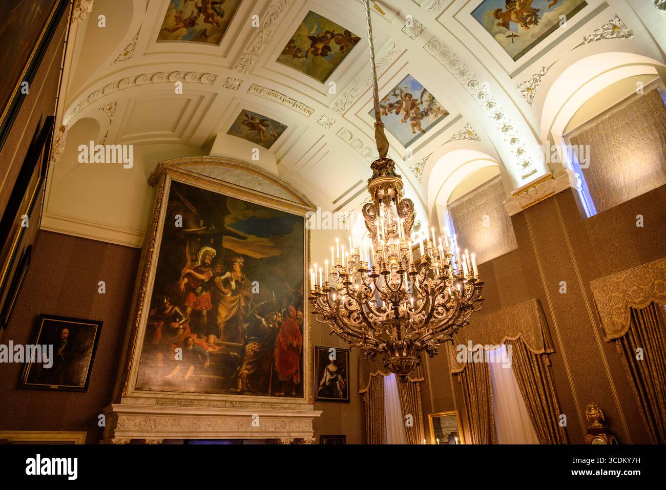 Interior of the Royal Palace of Amsterdam, official reception palace of Dutch King Willem-Alexander, open to visitors from June to October, in Amsterd Stock Photo