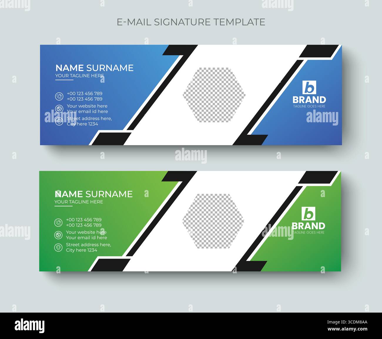 Corporate business email signature or email footer and personal social ...