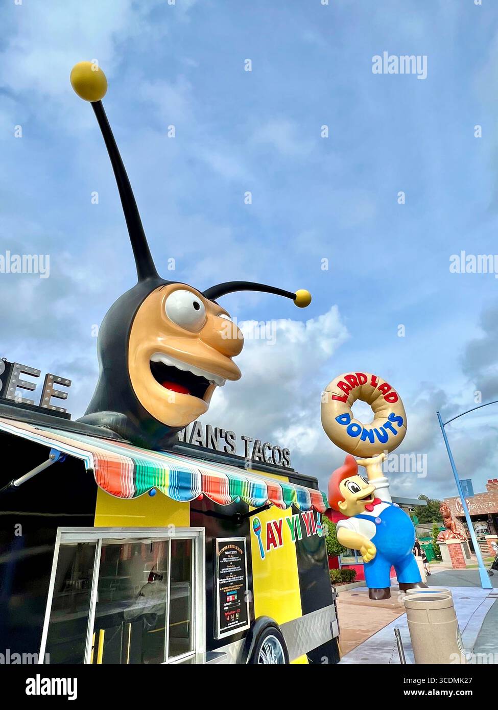 Springfield, USA in Universal Studios theme park. Home of The Simpsons. - Smartphone Captured Stock Image