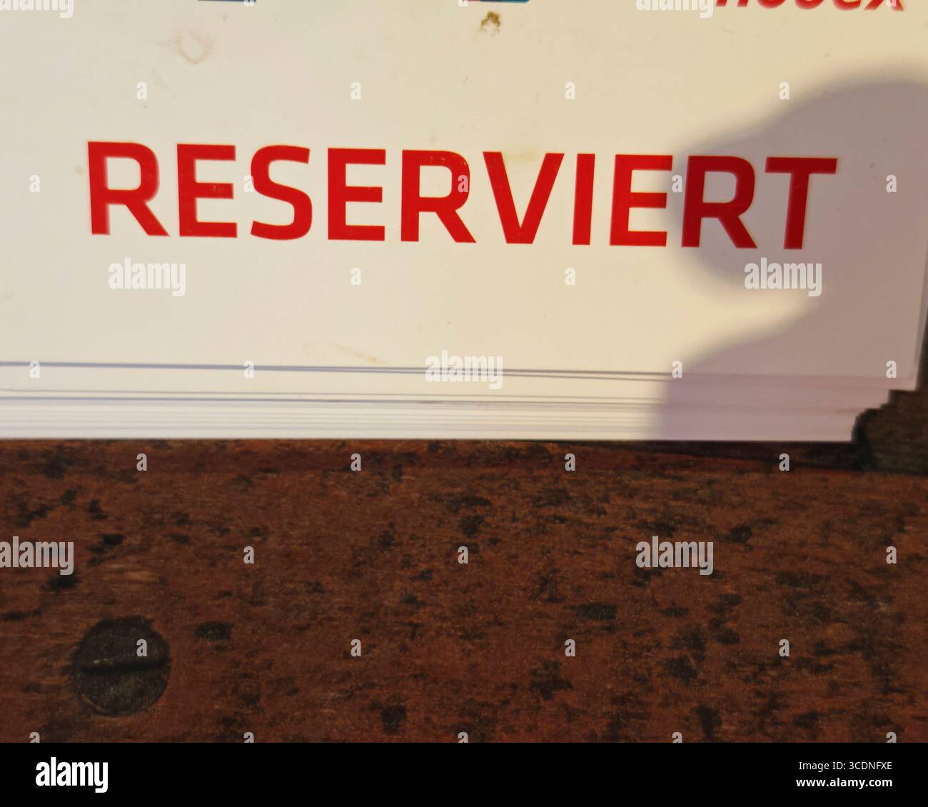 a reservation or reserved sign in a pub or restaurant reservation sign ...