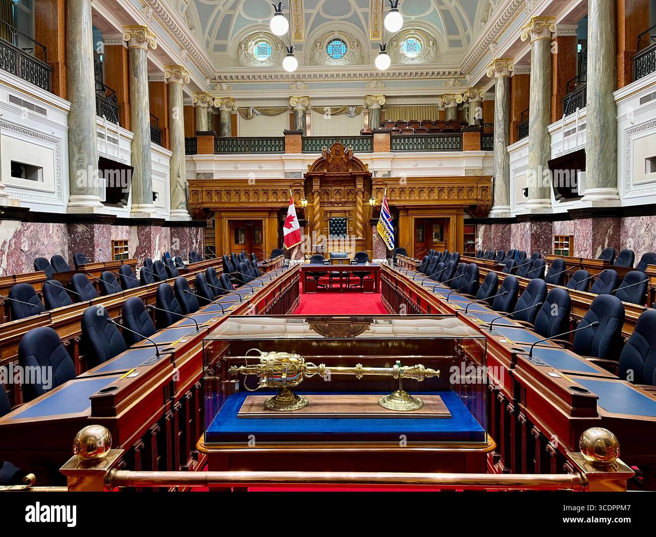 Legislative Chamber at the Legislative Assembly of British Columbia, Victoria, Canada - Smartphone Captured Stock Image