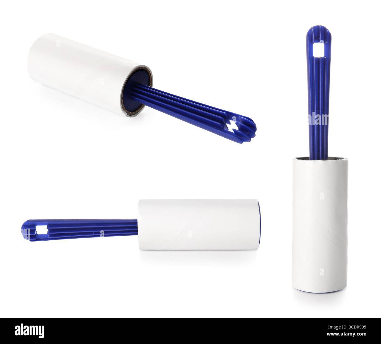 Set of lint rollers on white background Stock Photo