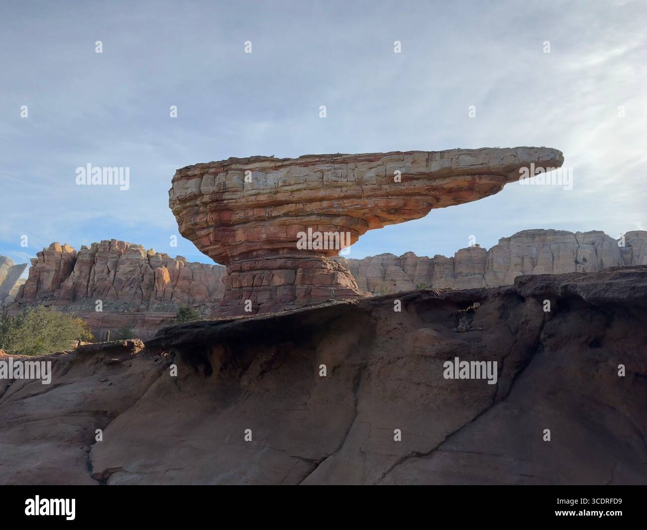 Cars Land at Disney California Adventure Park. - Smartphone Captured Stock Image