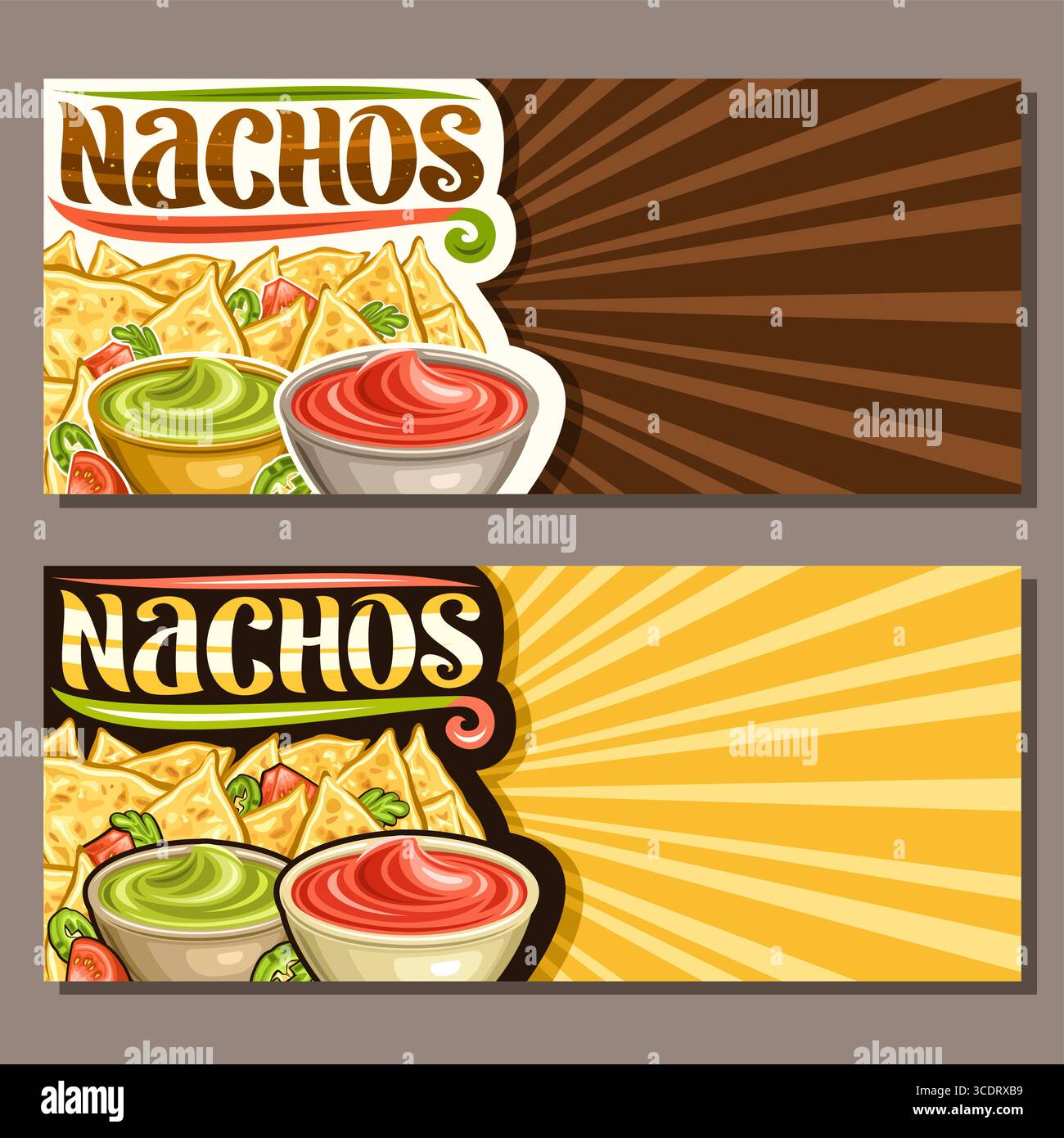 Food background nachos chips Stock Vector Images - Alamy