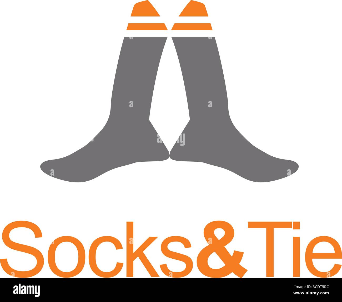 Pair of socks with tie Stock Vector