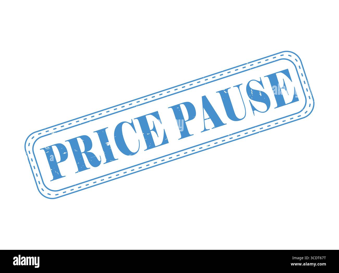 A Price Pause Rubber Stamp Seal with an Outline Stock Vector