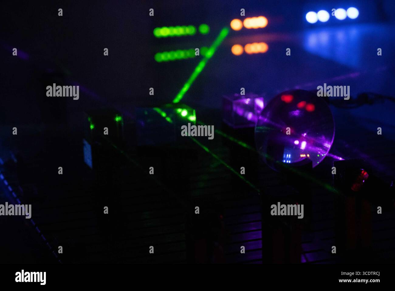 Displaying high-quality images or patterns using laser projectors. Stock Photo