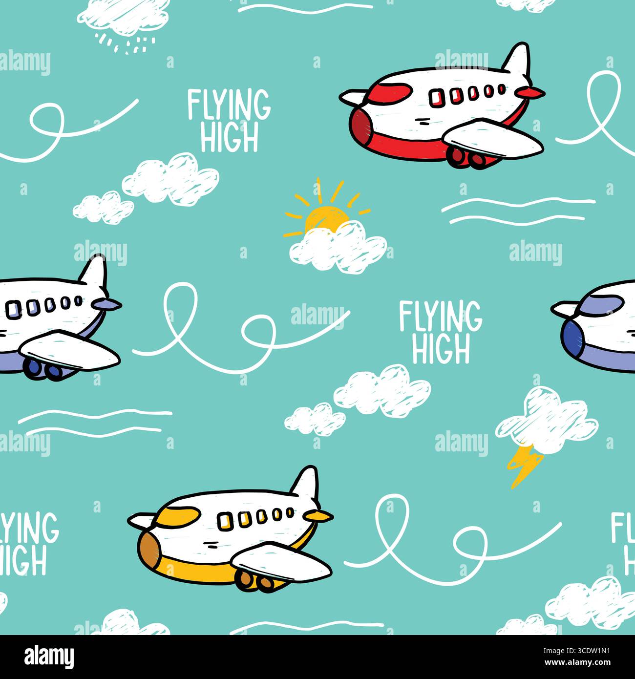 aircraft-doodle-vector-set-stock-vector-image-art-alamy