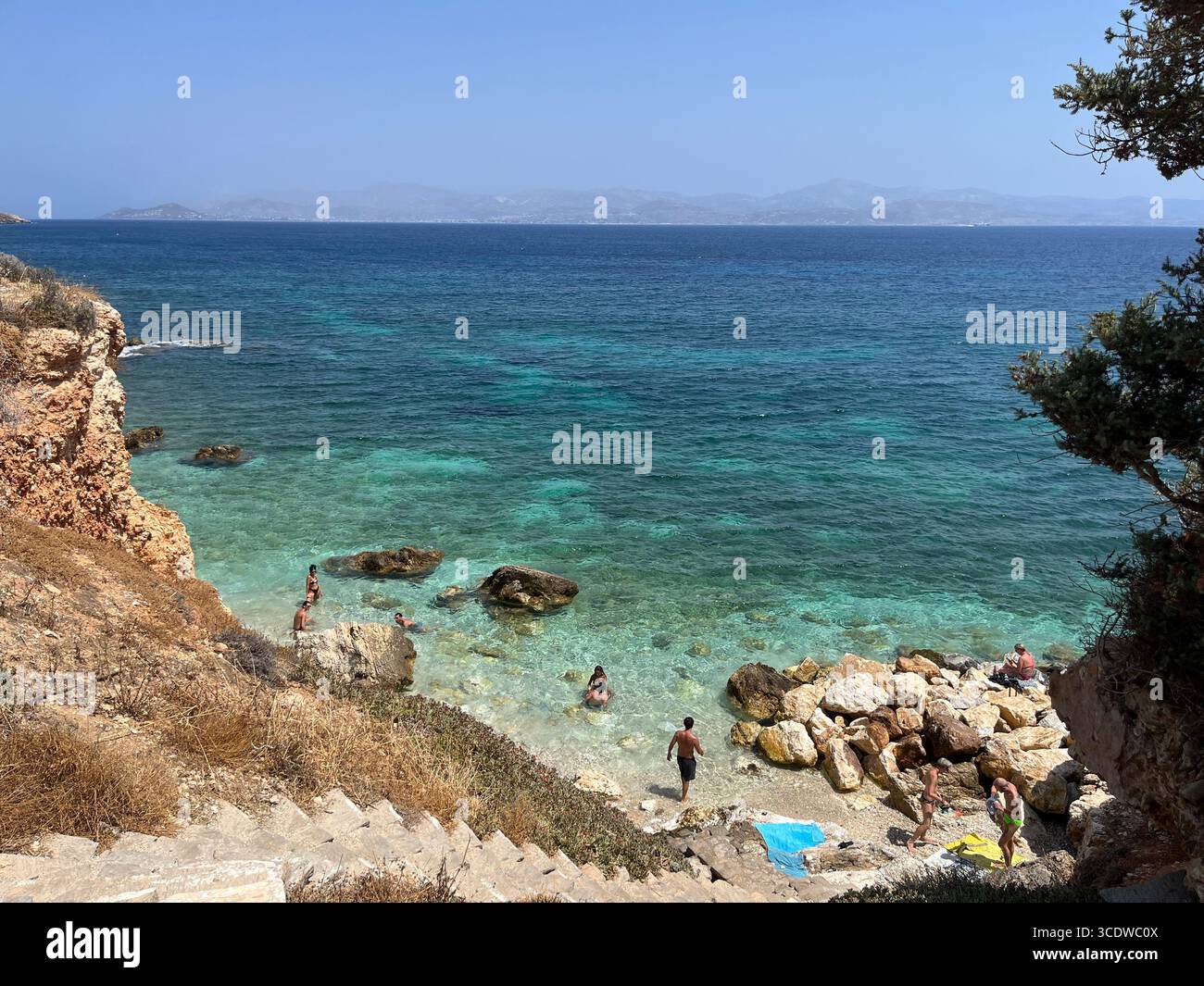 A beach in Pisso Livadi, Paros, Greece. - Smartphone Captured Stock Image