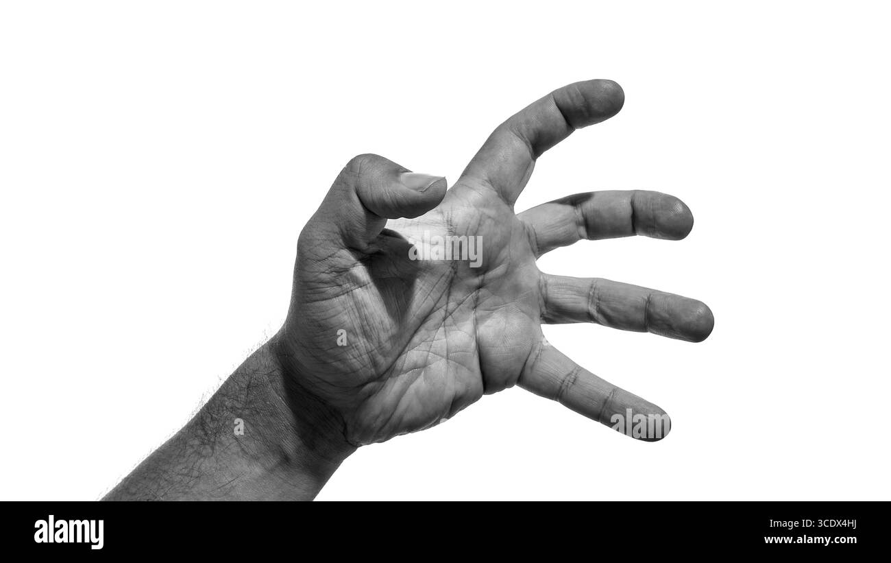 Hand open palm Black and White Stock Photos & Images - Alamy