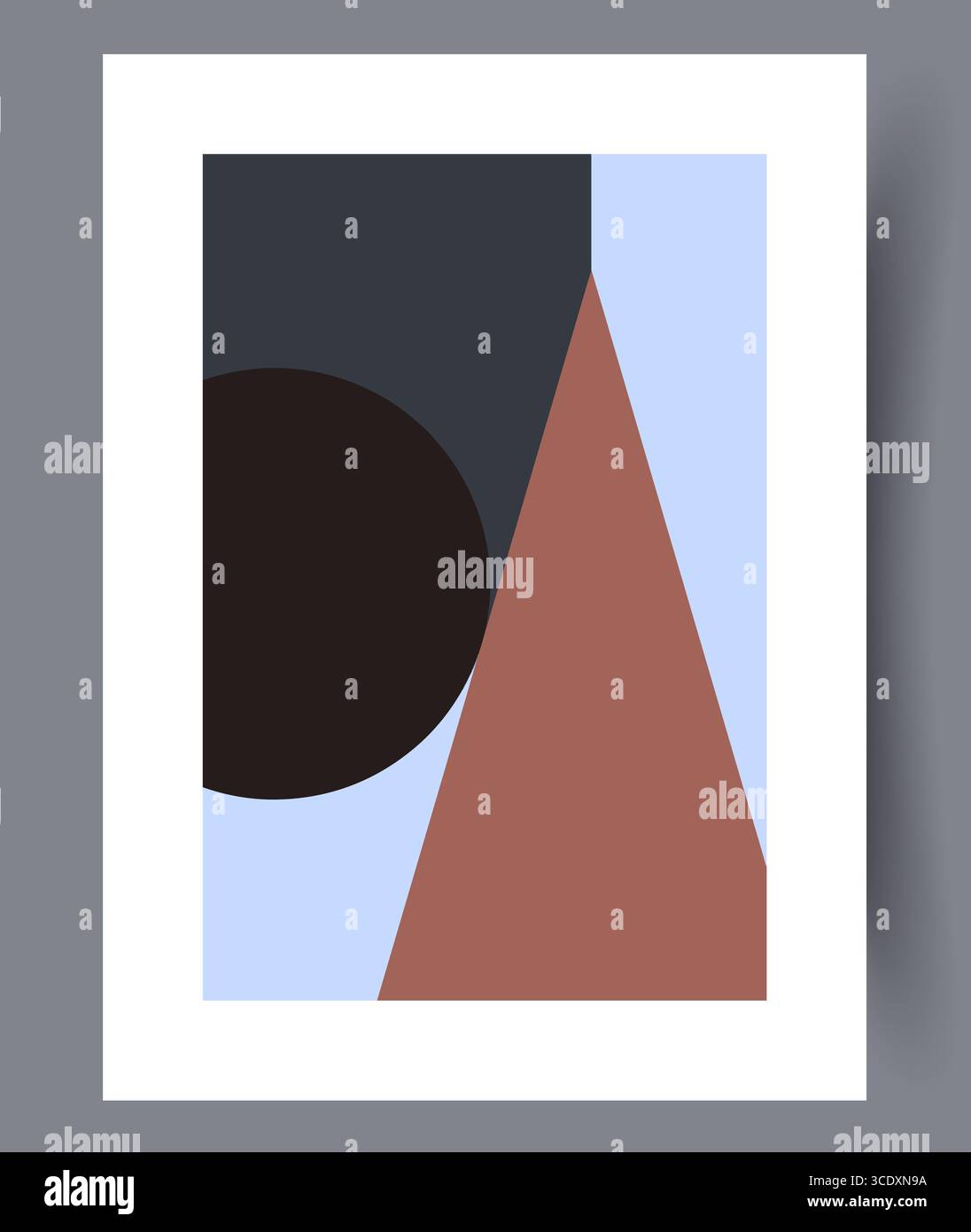 Geometric Abstract Art Featuring Diverse Shapes and Engaging Color Play ...