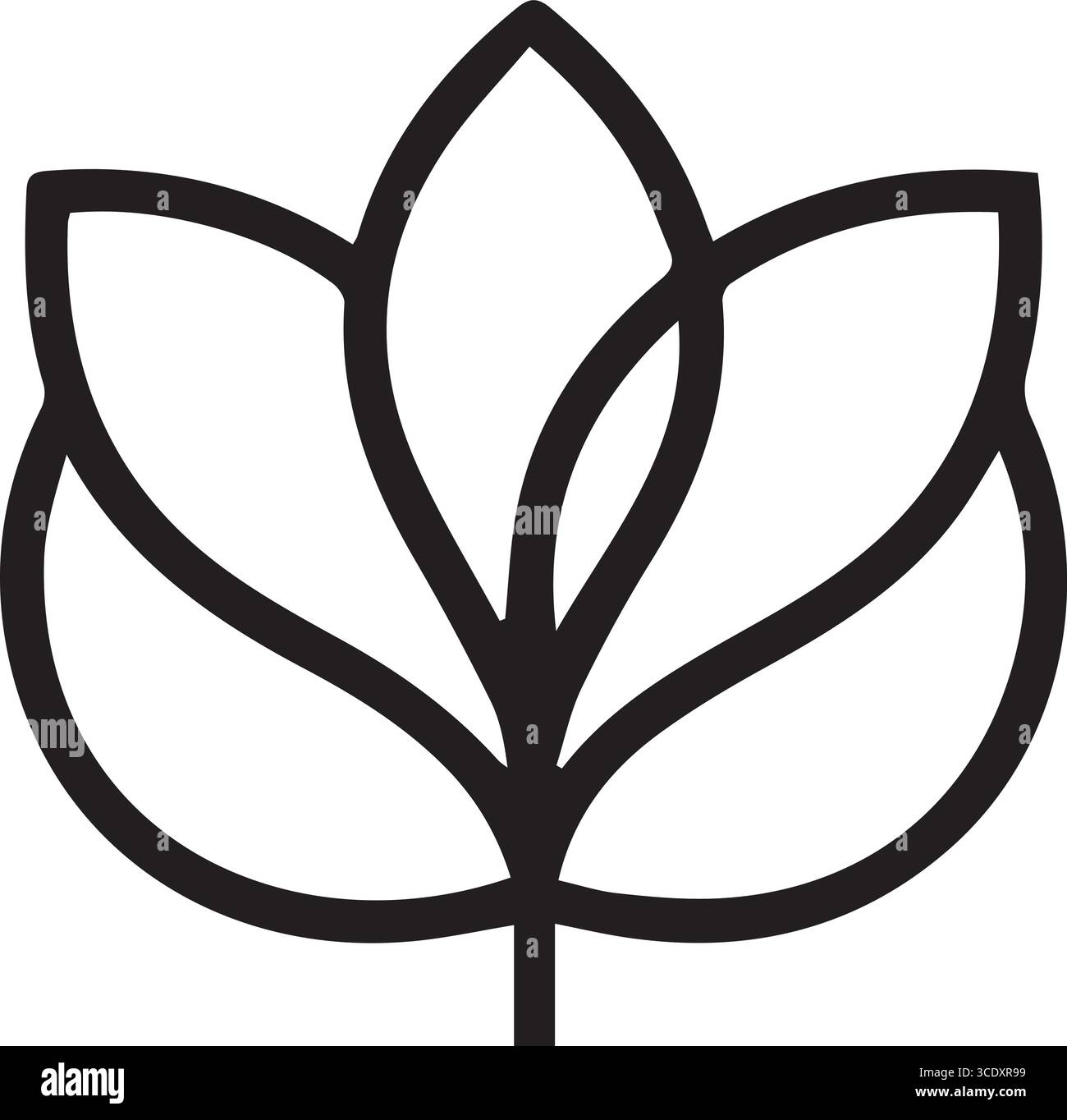 Flora silhouette vector art illustration Stock Vector
