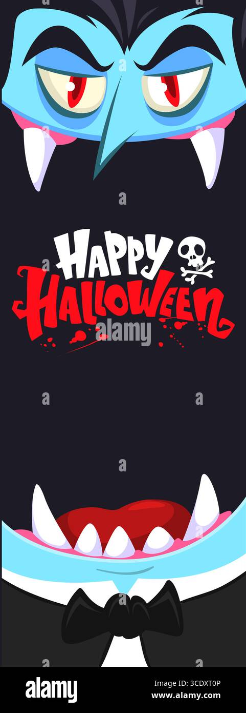 Happy Halloween. Count Dracula face avatar. Cute cartoon vampire ...