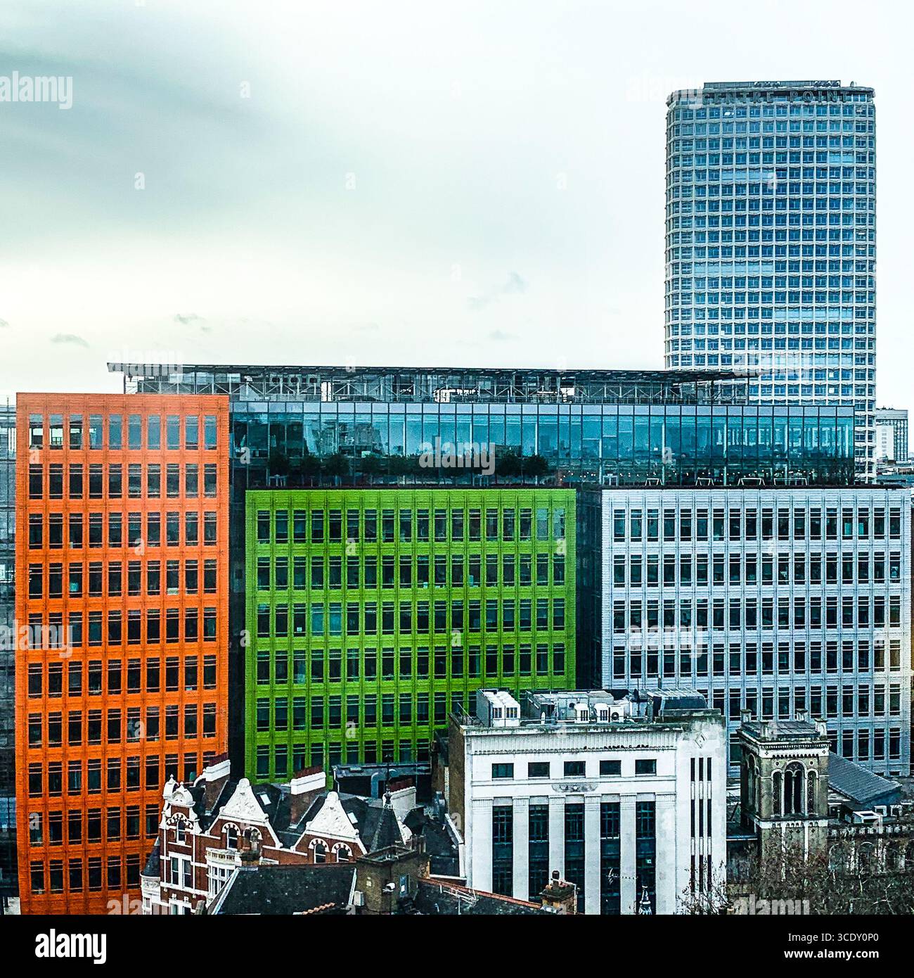 A view of Central St Giles offices with Centre Point in the background - Smartphone Captured Stock Image