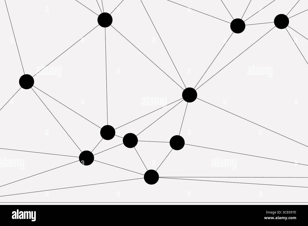 Abstract Geometric Network Mesh Background with Connected Dots and ...