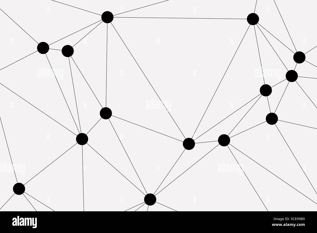Abstract Geometric Network Mesh Background with Connected Dots and Lines – Polygonal Technology Structure Stock Vector