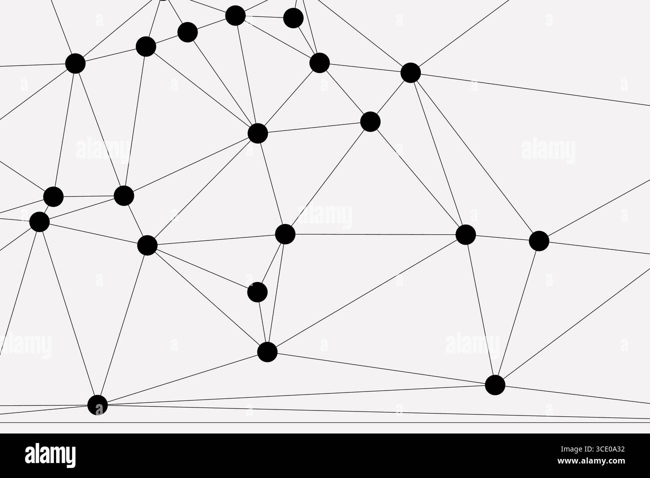 Abstract Geometric Network Mesh Background with Connected Dots and ...