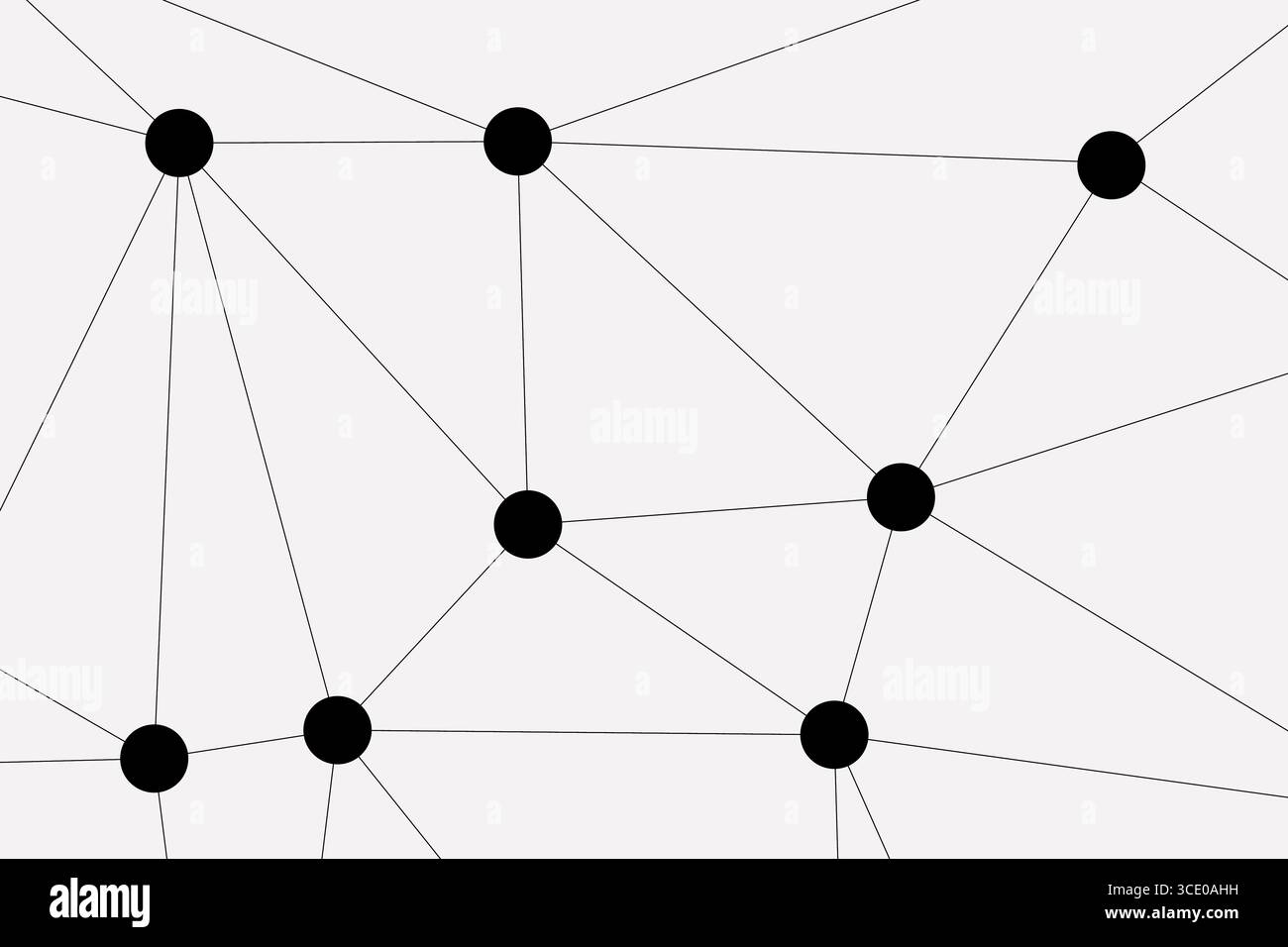 Abstract Geometric Network Mesh Background with Connected Dots and Lines – Polygonal Technology Structure Stock Vector
